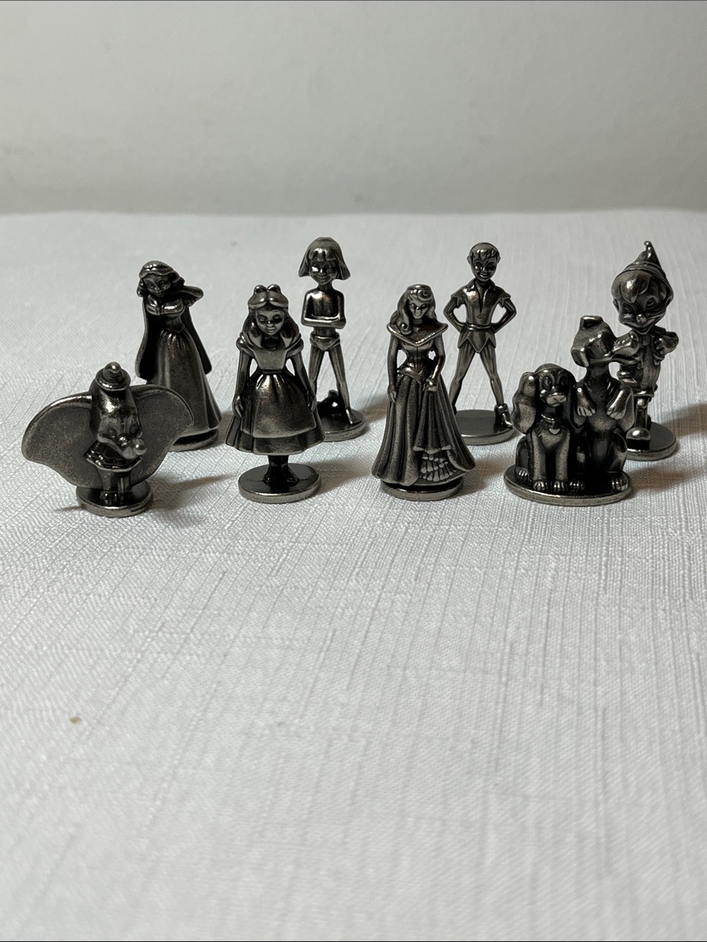 Disney Metal Toy Figurine Set - Silver Characters